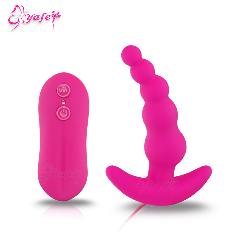 Silicone Anal Plug With Remote Control Vibrating Beads For Men Women Rechargeable Adult Sex Toy Masturbator - 5