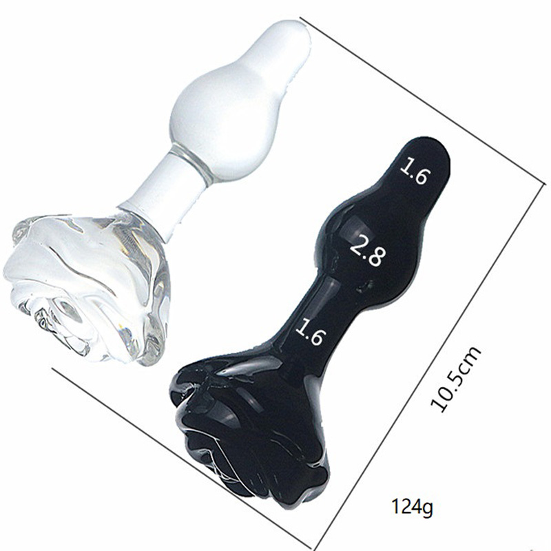 Smooth Glass Dildo For Women Long Solid Bead Rose Head Design Ideal For Vaginal Anal Pleasure Lesbianfriendly Adult Toy - 15