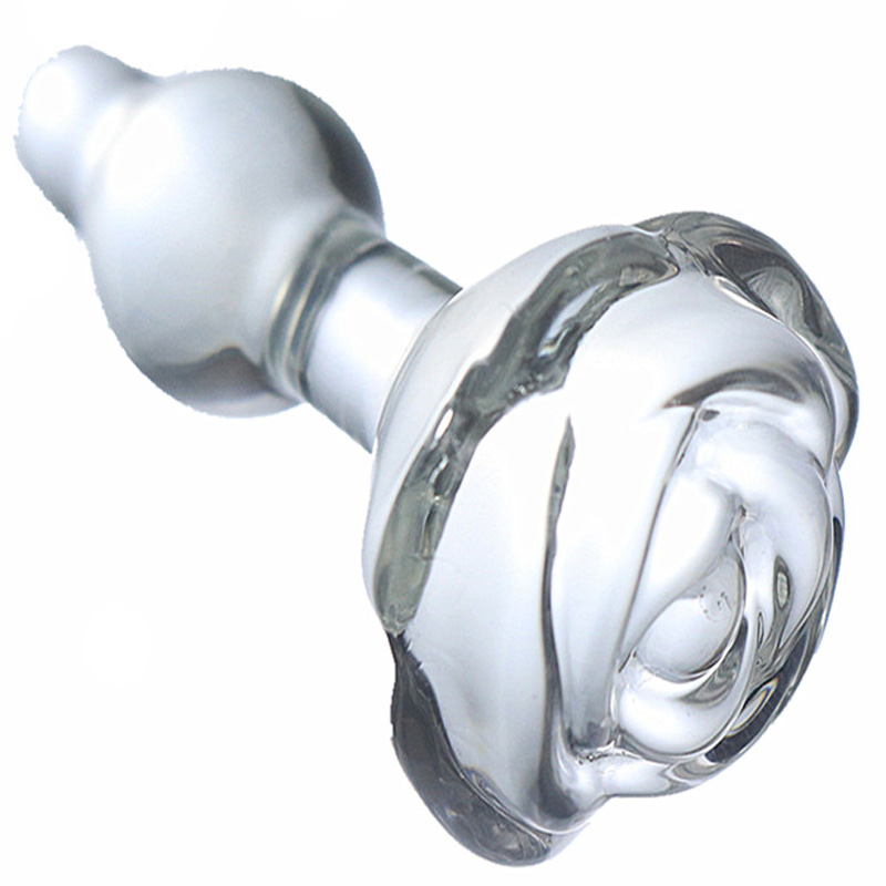 Smooth Glass Dildo For Women Long Solid Bead Rose Head Design Ideal For Vaginal Anal Pleasure Lesbianfriendly Adult Toy - 14