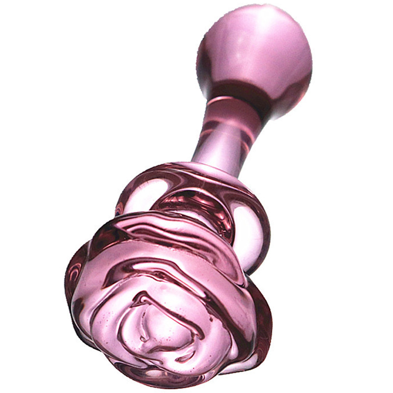 Smooth Glass Dildo For Women Long Solid Bead Rose Head Design Ideal For Vaginal Anal Pleasure Lesbianfriendly Adult Toy - 6