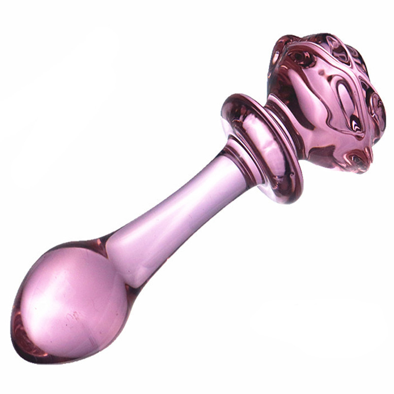 Smooth Glass Dildo For Women Long Solid Bead Rose Head Design Ideal For Vaginal Anal Pleasure Lesbianfriendly Adult Toy - 3
