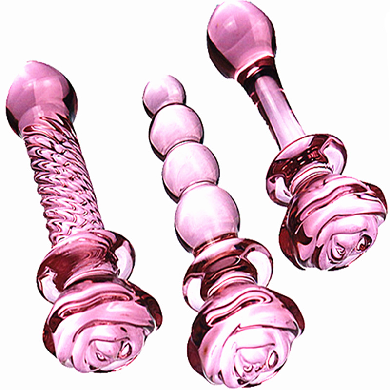 Smooth Glass Dildo For Women Long Solid Bead Rose Head Design Ideal For Vaginal Anal Pleasure Lesbianfriendly Adult Toy - 2