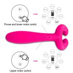 Double Penetration Anal Vibrator Dildo Nipples Vagina Clitoris Stimulate Penis Erection Ring Sex Toy For Men Women Adult Couples - 5