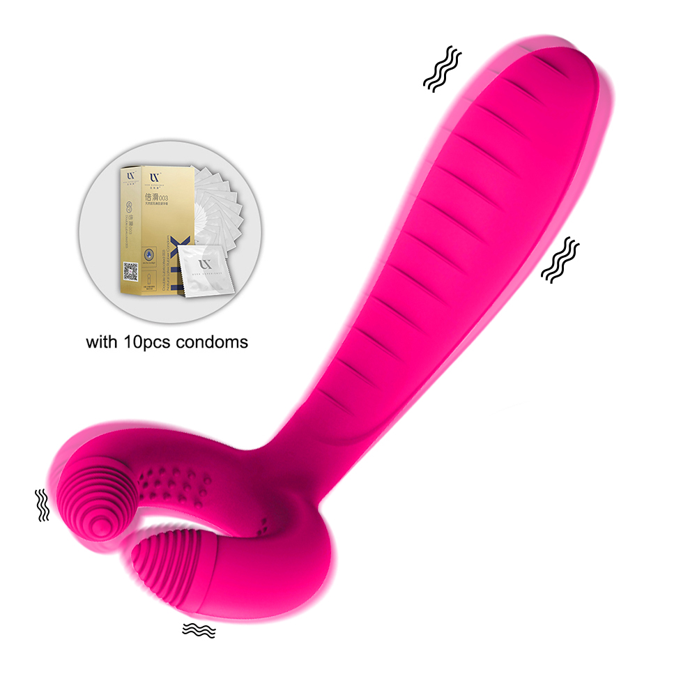Dual Stimulation Vibrating Dildo Penis Ring For Couples Clitoral Nipple Anal Pleasure Toy For Adults - 2