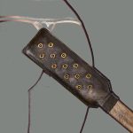 Sex Toys Bdsm Retro Wooden Handle Cowhide Leather Rivet Whip Spanking Adult Male And Female Games