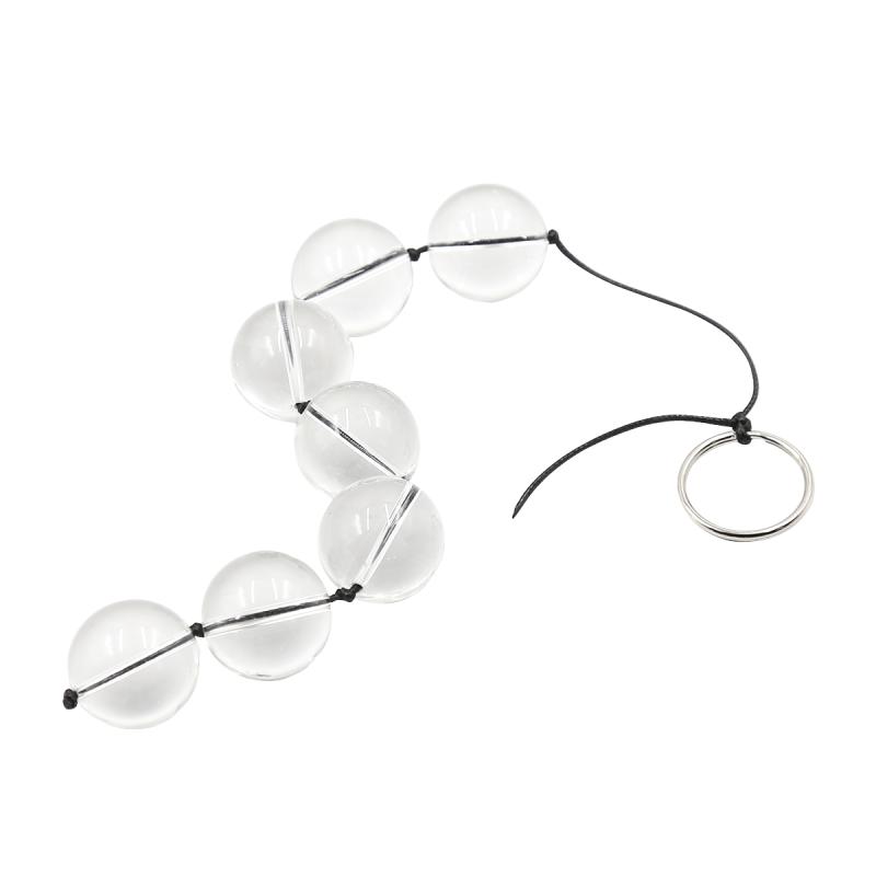 Glass Anal Beads Large Crystal Butt Plug Vaginal Balls Prostate Massager Unisex Adult Toy - 1