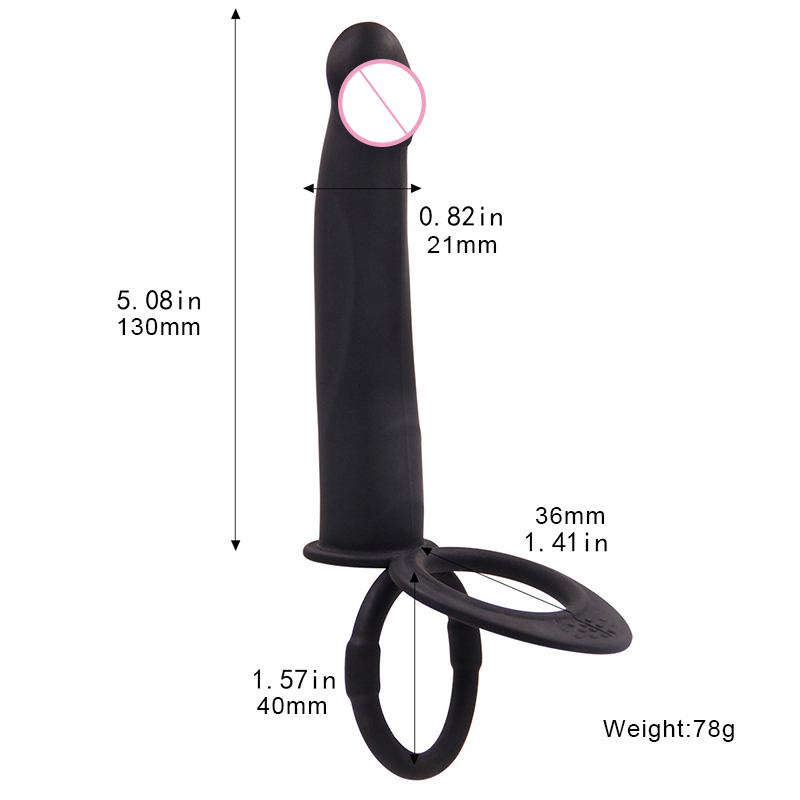Double Penetration Silicone Anal Vibrator Multispeed Prostate Massager Cock Ring Dildo Butt Plug Unisex Adult Sex Toy - 4