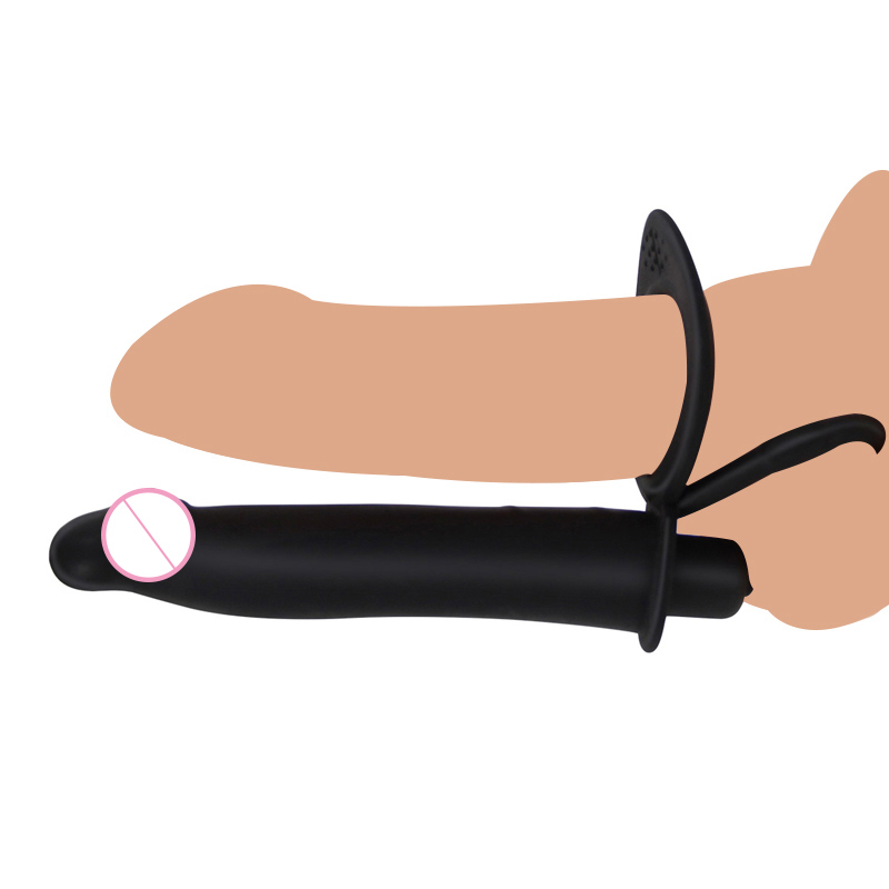 Double Penetration Silicone Anal Vibrator Multispeed Prostate Massager Cock Ring Dildo Butt Plug Unisex Adult Sex Toy - 2