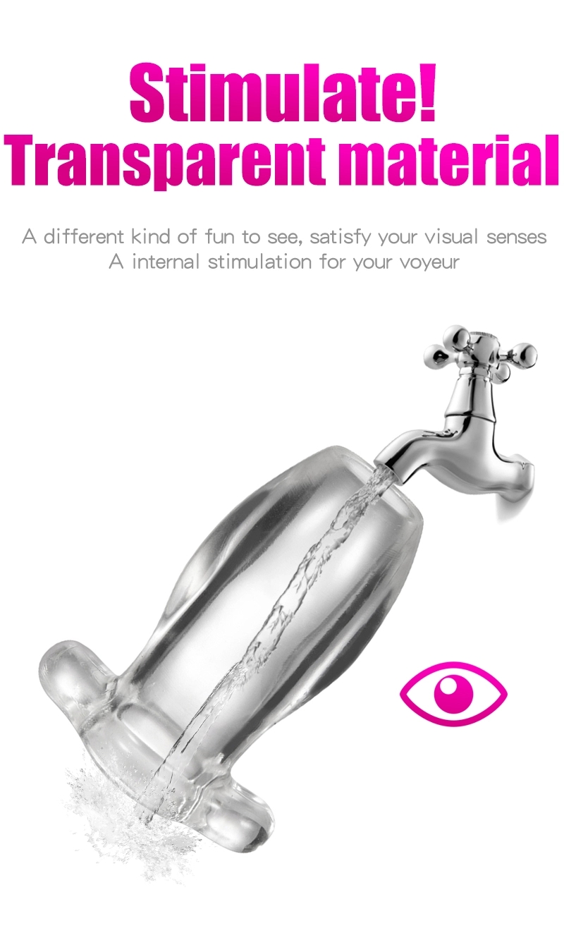 Quality Transparent Anal Plug Prostate Massager Vaginal Stimulator For Adult Games Enema Health Care - 4