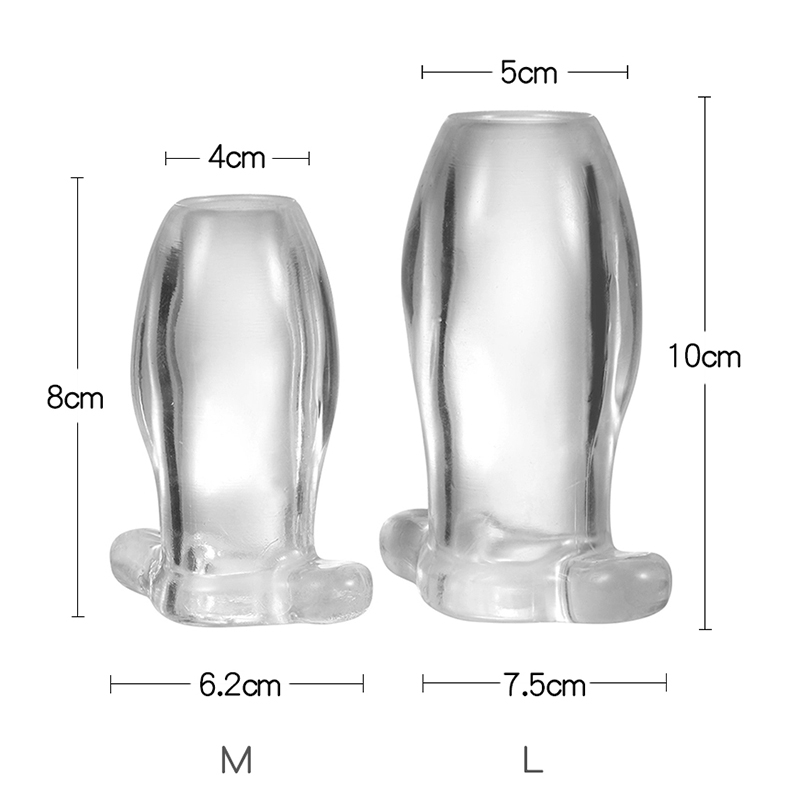 Quality Transparent Anal Plug Prostate Massager Vaginal Stimulator For Adult Games Enema Health Care - 2