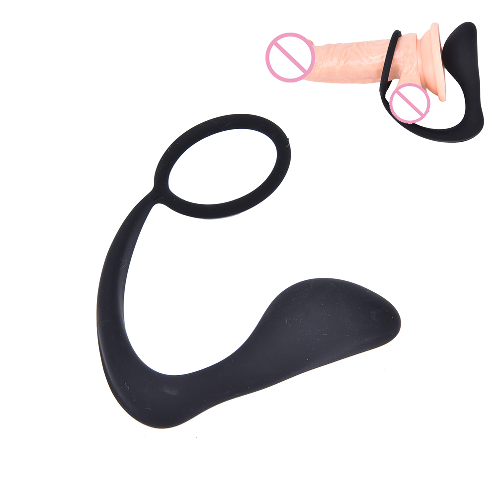 Silicone Prostate Massager For Men Adult Erotic Anal Sex Toy With Cock Ring Butt Plug - 9