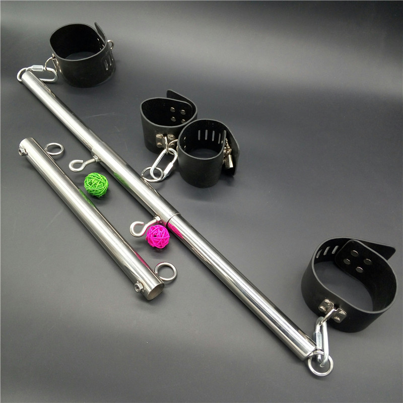 Stainless Steel Unisex Bondage Frame Wrist And Ankle Restraints Spreader Bar Adult Bdsm Toys G76136 - 2