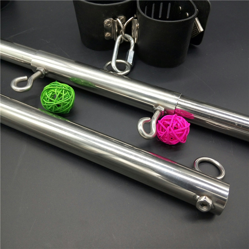 Stainless Steel Unisex Bondage Frame Wrist And Ankle Restraints Spreader Bar Adult Bdsm Toys G76136 - 4