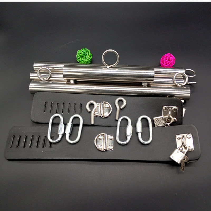Stainless Steel Unisex Bondage Frame Wrist And Ankle Restraints Spreader Bar Adult Bdsm Toys G76136 - 5