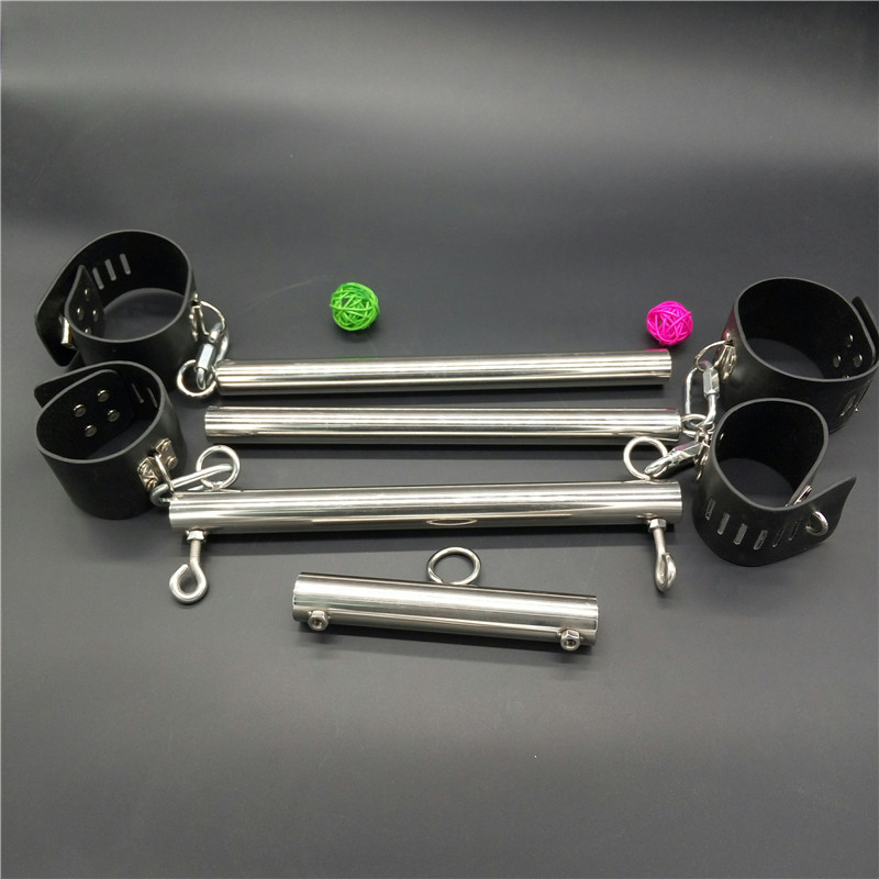 Stainless Steel Unisex Bondage Frame Wrist And Ankle Restraints Spreader Bar Adult Bdsm Toys G76136 - 6