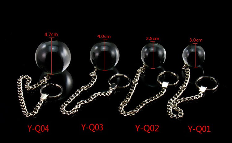Large Glass Anal Beads Long Chain Butt Plug Vagina Ball Beads Adult Sex Toys For Women - 7