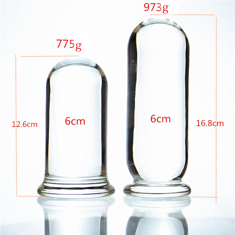 Large Pyrex Glass Dildo Solid Smooth For Women Lesbian Safe Vaginal And Anal Plug Adult Sex Toy - 9