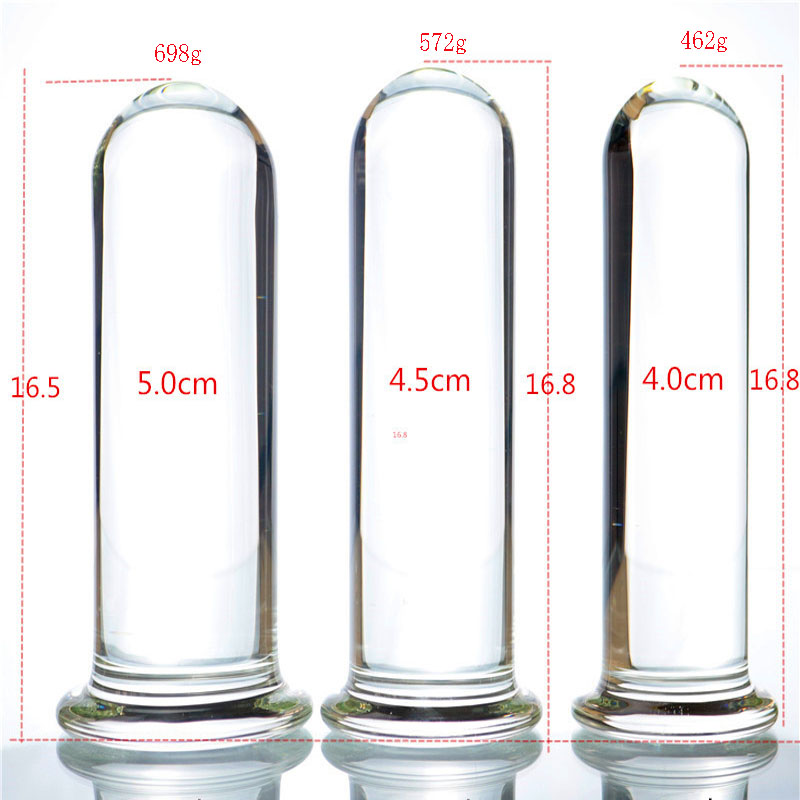 Large Pyrex Glass Dildo Solid Smooth For Women Lesbian Safe Vaginal And Anal Plug Adult Sex Toy - 8