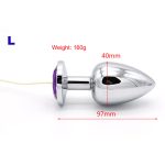 Electro Shock Butt Plug Metal Anal Beads Prostate Electrical Stimulation G Spot Medical Themed Therapy Massager Adult Sm Sex Toy - 4
