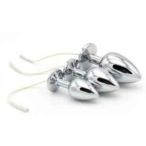 Electro Shock Butt Plug Metal Anal Beads Prostate Electrical Stimulation G Spot Medical Themed Therapy Massager Adult Sm Sex Toy - 2