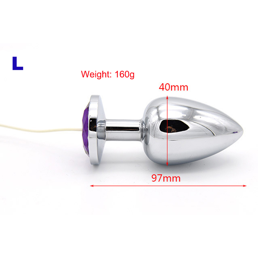 Electro Shock Prostate Stimulation Metal Butt Plug Medical Grade Anal Beads Gspot Massager Adult Sm Sex Toy - 11