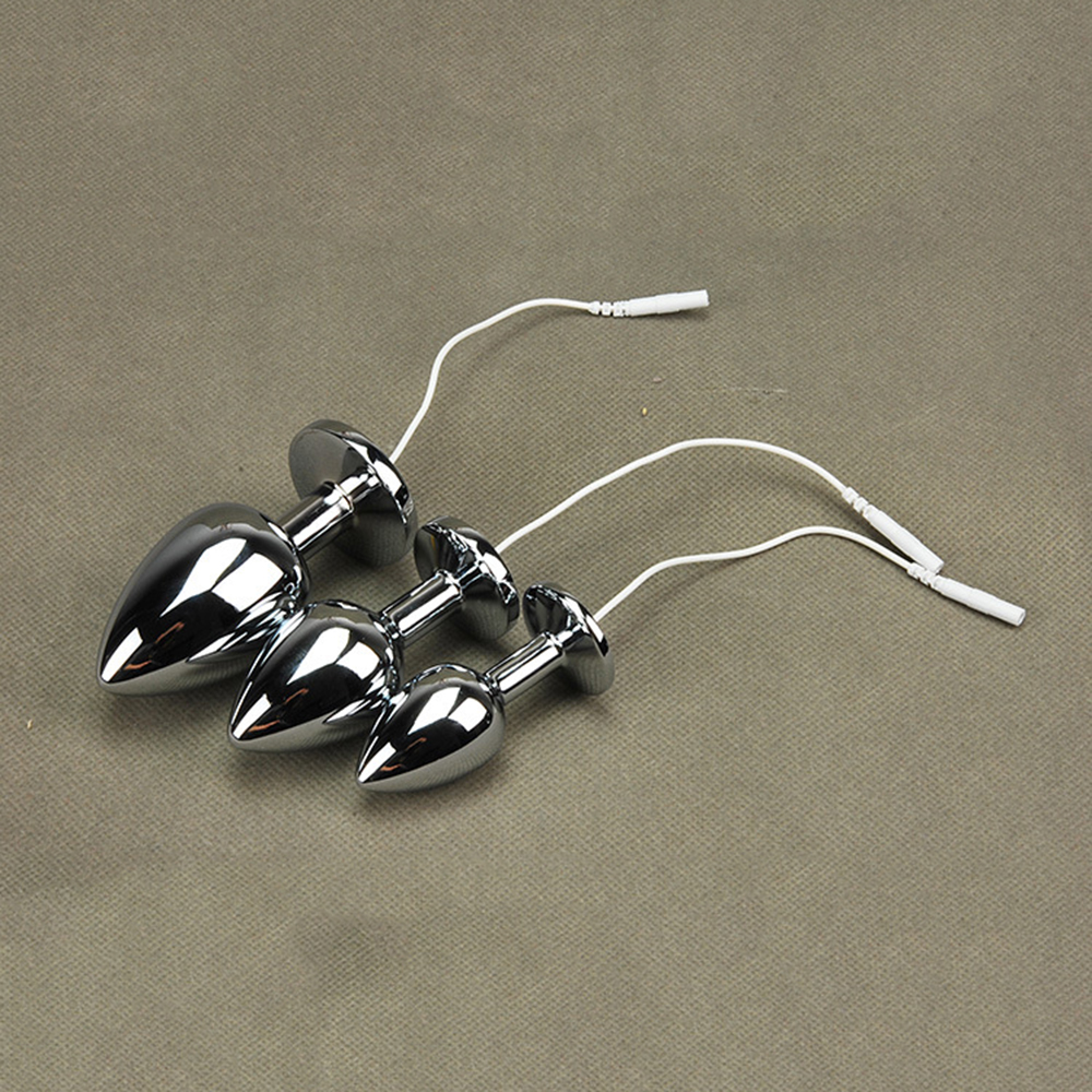 Electro Shock Prostate Stimulation Metal Butt Plug Medical Grade Anal Beads Gspot Massager Adult Sm Sex Toy - 8