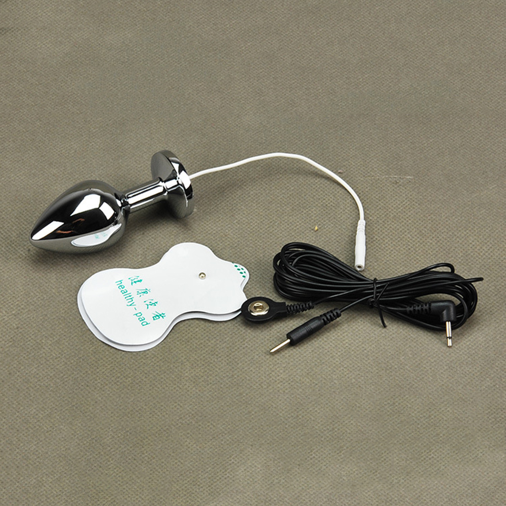Electro Shock Prostate Stimulation Metal Butt Plug Medical Grade Anal Beads Gspot Massager Adult Sm Sex Toy - 2