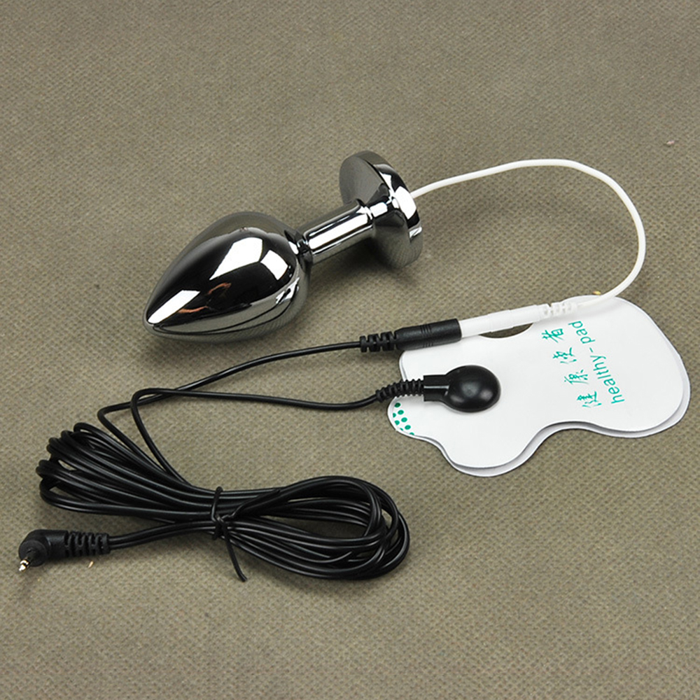 Electro Shock Prostate Stimulation Metal Butt Plug Medical Grade Anal Beads Gspot Massager Adult Sm Sex Toy - 1