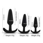 100% Safe Silicone Dildo Butt Plug Anal Plugs Unisex Sexy Stopper 3 Size Adult Sex Toys For Men Women Trainer Massager - 4