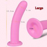 Big Suction Cup Pink Silicone Soft Anal Plug Sexy Toys Smooth Cozy Dildo Butt Plugs Sex For Woman Men Gay Buttplug - 3