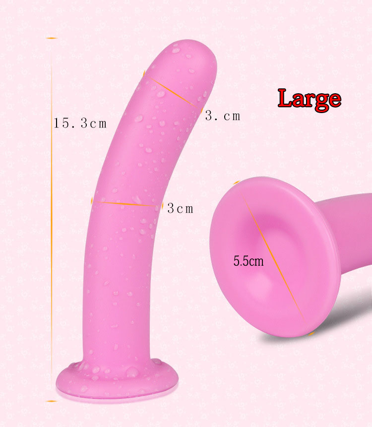 Pink Silicone Anal Plug With Suction Cup Comfortable Smooth Unisex Dildo Sex Toy For Men Women Gay - 8