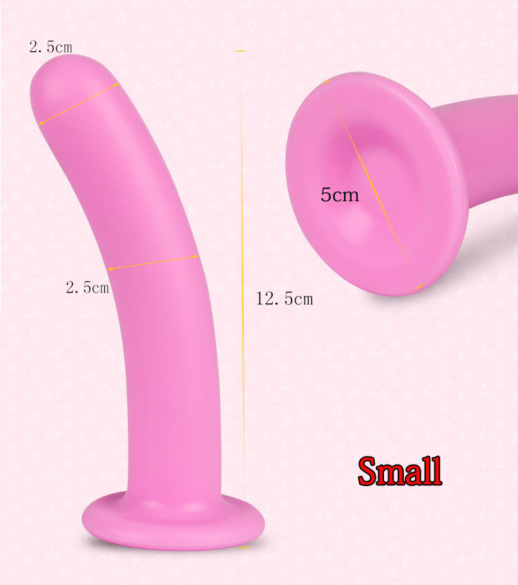 Pink Silicone Anal Plug With Suction Cup Comfortable Smooth Unisex Dildo Sex Toy For Men Women Gay - 7