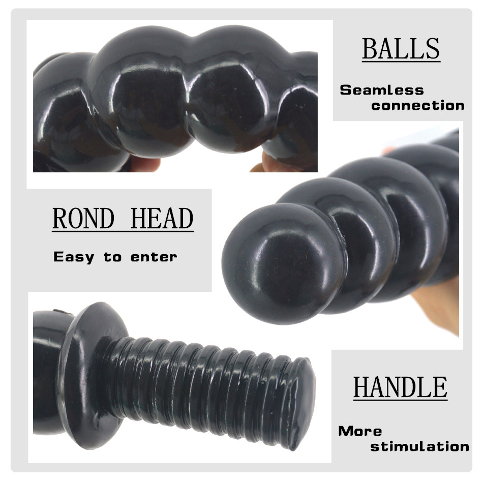 Anal Beads Plug With Handle Unisex Adult Sex Toy For Men Women Big Ass Masturbation Flirting Doll - 6