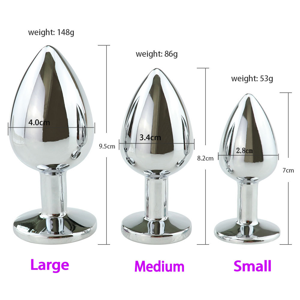 Stainless Steel Butt Plug For Anal Play Gspot Stimulation Adult Sex Toy For Men Women Lgbt - 1