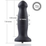 Hismith 18 5cm Silicone Butt Plug With Kliclok Tail For Premium Sex Machine Black Long Toy Anal Toys - 3