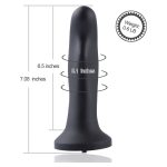 Hismith 18 5cm Silicone Butt Plug With Kliclok Tail For Premium Sex Machine Black Long Toy Anal Toys - 2