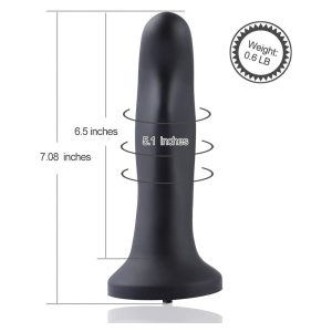 Hismith 18 5cm Silicone Butt Plug With Kliclok Tail For Premium Sex Machine Black Long Toy Anal Toys - 2