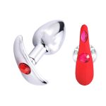 Metal Anal Plug With Corlor Jeweled 3 Style S M L Steel Butt For Women Men Sex Toys Wearing Outdoor All Day Beginner - 6