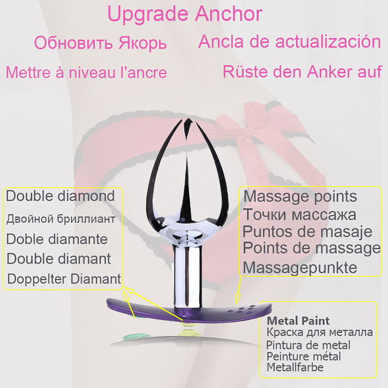 Stainless Steel Anal Plug Jeweled 3 Sizes S M L Ideal For Beginners Men Women Allday Outdoor Wearable Sex Toy - 2