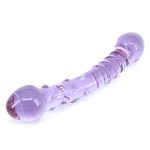 Purple Swirl Curved With Tip Crystal Glass Anal Plug G-spot Stimulator Dildo Massager Sex Product For Women Gay - 4