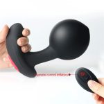 Wireless Remote Control Inflatable Vibrating Anal Plug Male Prostate Massager Expansion Butt Vibrator Erotic Gay Toys - 2