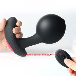 Wireless Remote Control Inflatable Vibrating Anal Plug Male Prostate Massager Expansion Butt Vibrator Erotic Gay Toys - 2