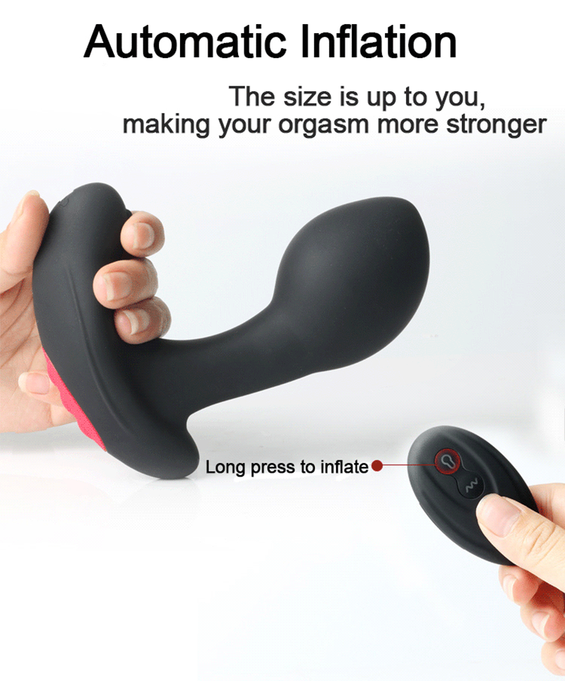 Wireless Remote Vibrating Prostate Massager Expandable Anal Plug Male Butt Vibrator Erotic Gay Sex Toy - 2