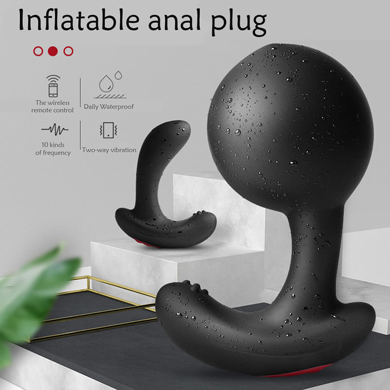 Wireless Remote Vibrating Prostate Massager Expandable Anal Plug Male Butt Vibrator Erotic Gay Sex Toy - 1