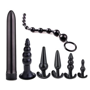 7pcs Set Vibrator Anal Plug Adult Sex Toys Kit Bdsm Bondage Slave Toy Flirt Games For Couples