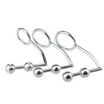 2 Balls Anal Hook Male Chastity Cock Ring Penis Lock With Ball Plug Sex Toys 3 Size For Choice