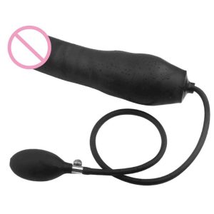 Silicone Anal Plug Inflatable Dildo Butt Stretcher Pump Expandable Massager Sex Toy For Women Men - 2