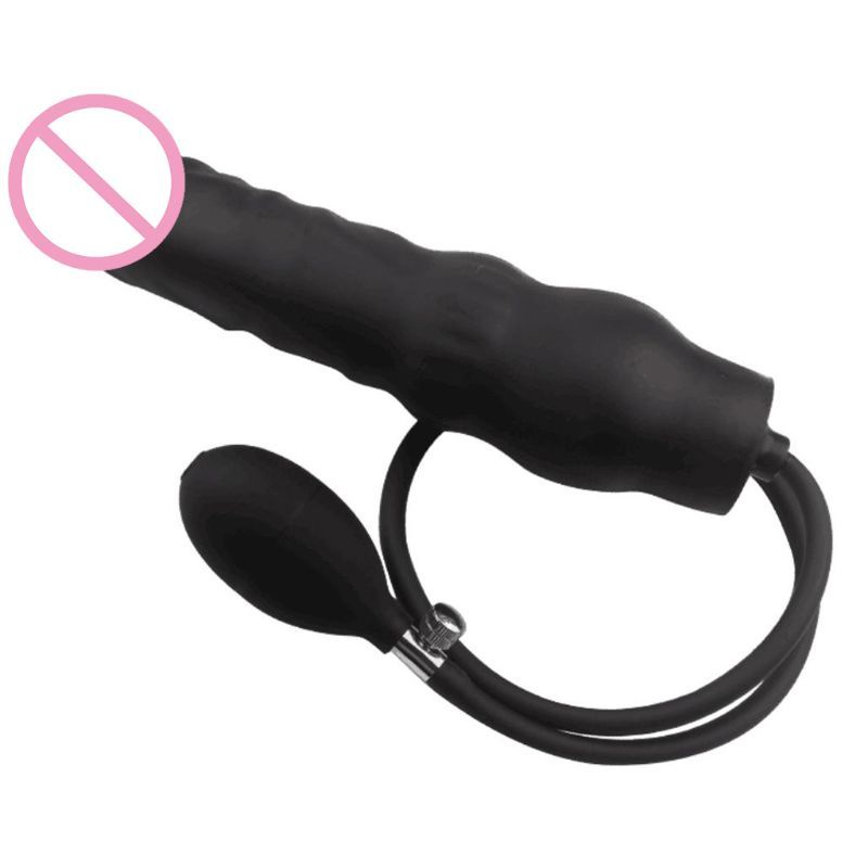 Silicone Inflatable Anal Plug With Pump Expandable Dildo Massager Unisex Butt Stretcher Sex Toy - 5