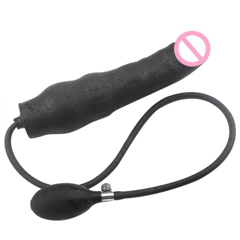 Silicone Inflatable Anal Plug With Pump Expandable Dildo Massager Unisex Butt Stretcher Sex Toy - 4