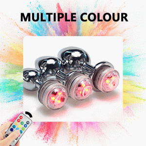 Metal Anal Plug Remote Control Discoloration Led Light Beads Prostate Massager Dildo Butt Sex Toys For Men Women - 2